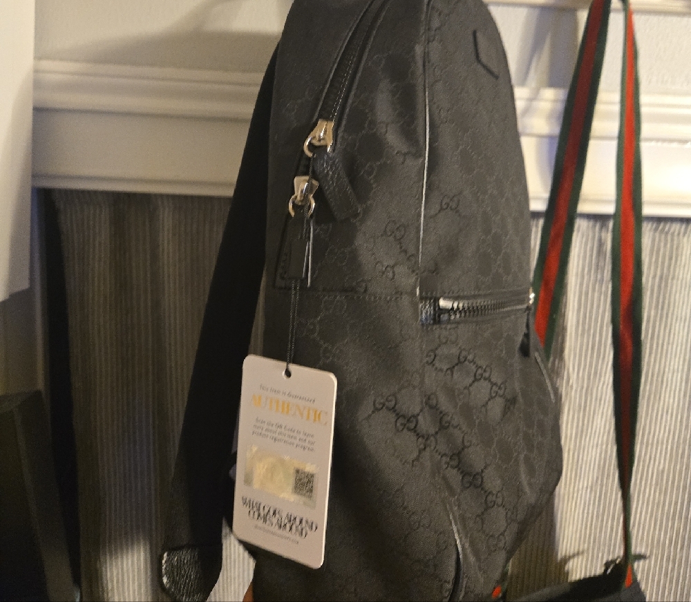 Gucci Monogram Black Backpack - image 5